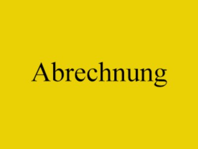 Abrechnung Haus für  Schönaich